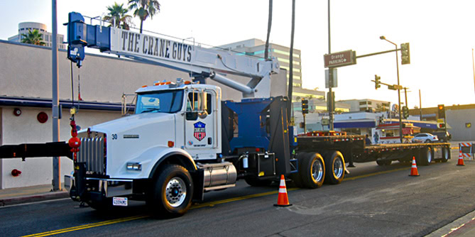 here comes the boom truck rental!