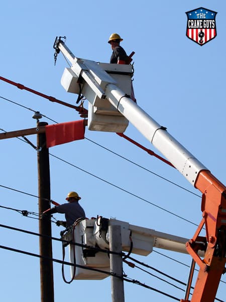 Bucket Truck Power line Crane