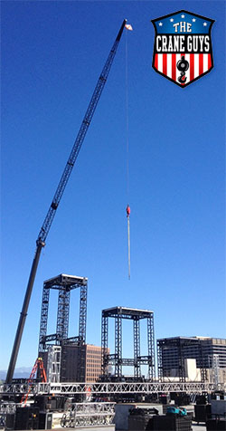 Crane Setting Up Redbull Stunt Stage The Crane Guys