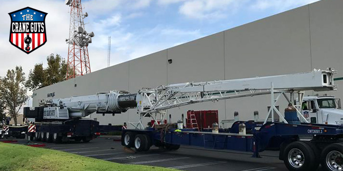 Cranes for 5g Antenna Installation in California