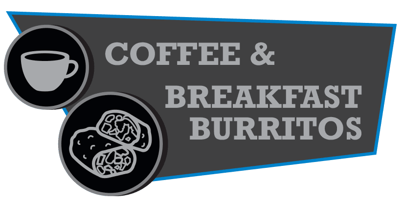 tcg coffee and breakfast burritos
